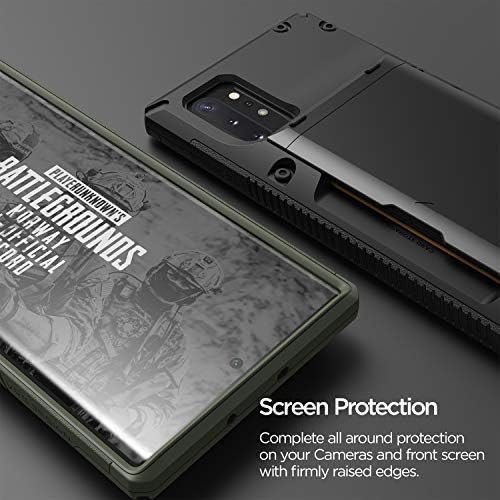 VRS עיצוב Damda Glide Pro עבור Galaxy Note 10 Plus, עם [4 כרטיסים] [חצי אוטומו] ארנק חריץ כרטיס אשראי